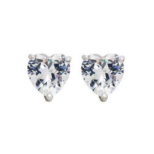 Soliataire Heart Studs