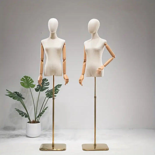 Elegant White Mannequin with Iron Base