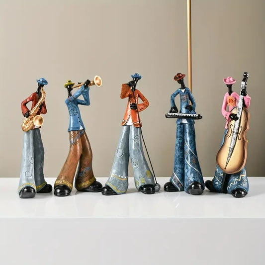 Vintage Jazz Band Figurines - Artistic Decor