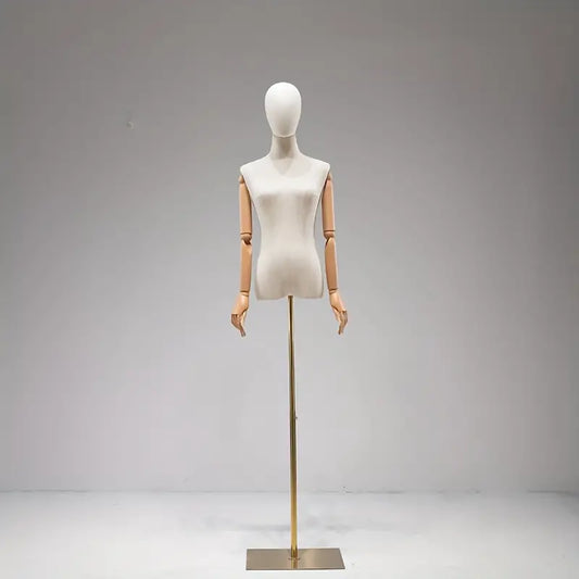 Elegant White Mannequin with Iron Base